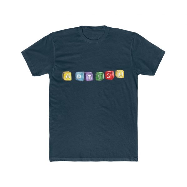 Watercolor on the Spectrum - Men's Cotton Crew Tee - Image 4