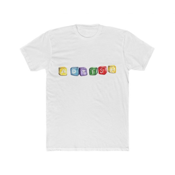 Watercolor on the Spectrum - Men's Cotton Crew Tee - Image 2