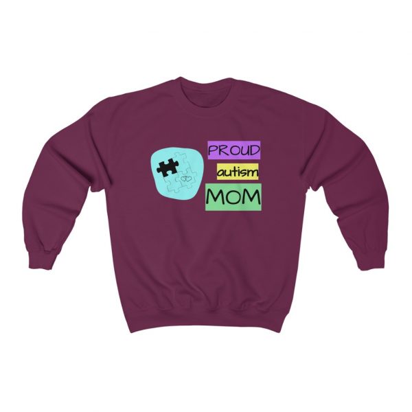 Autism Pride for Moms - Heavy Blend™ Crewneck Sweatshirt