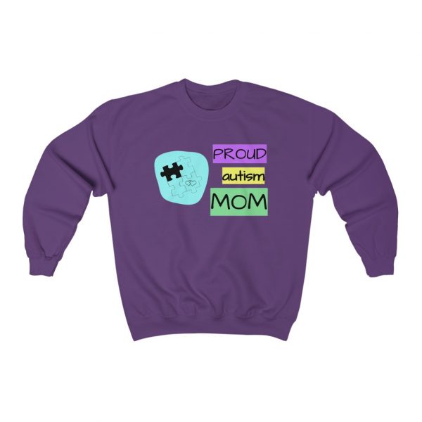 Autism Pride for Moms - Heavy Blend™ Crewneck Sweatshirt - Image 4