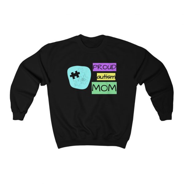Autism Pride for Moms - Heavy Blend™ Crewneck Sweatshirt - Image 2