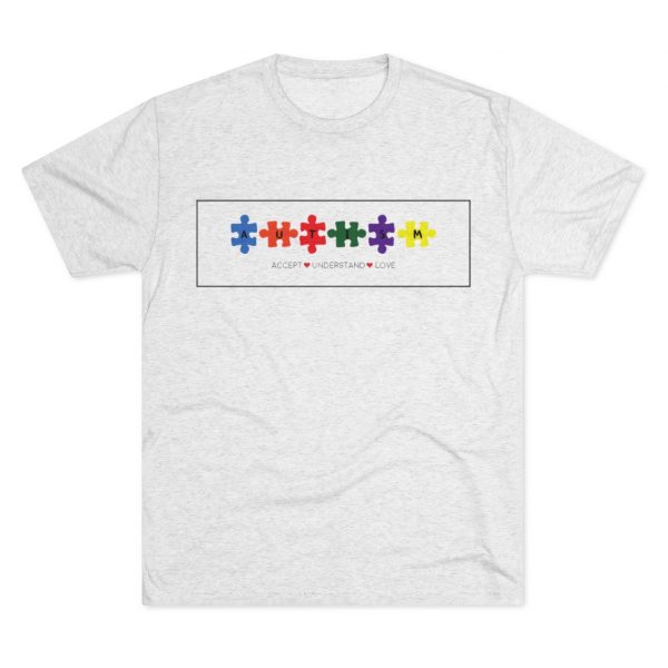 Accept, Understand, Love - Men's Tri-Blend Crew Tee - Image 2