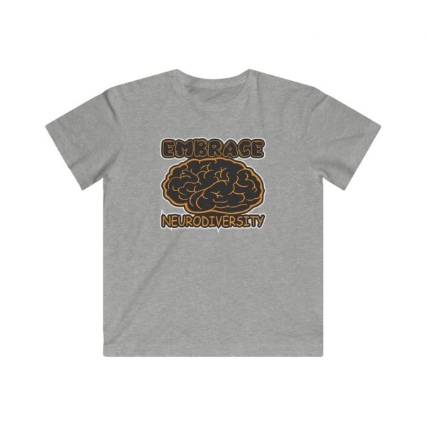 Kids Embrace Neurodiversity T-Shirt - Kids Fine Jersey Tee - Image 3