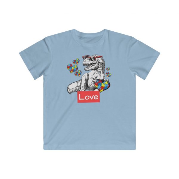Kids Autism Dinosaur T-Shirt - Kids Fine Jersey Tee