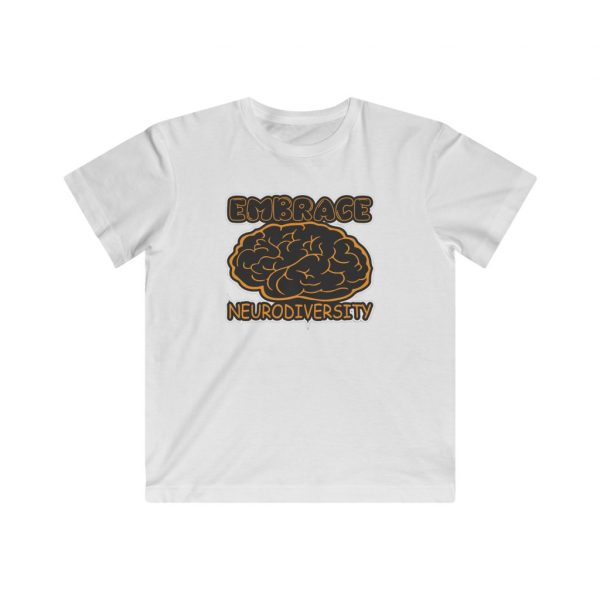 Kids Embrace Neurodiversity T-Shirt - Kids Fine Jersey Tee - Image 2