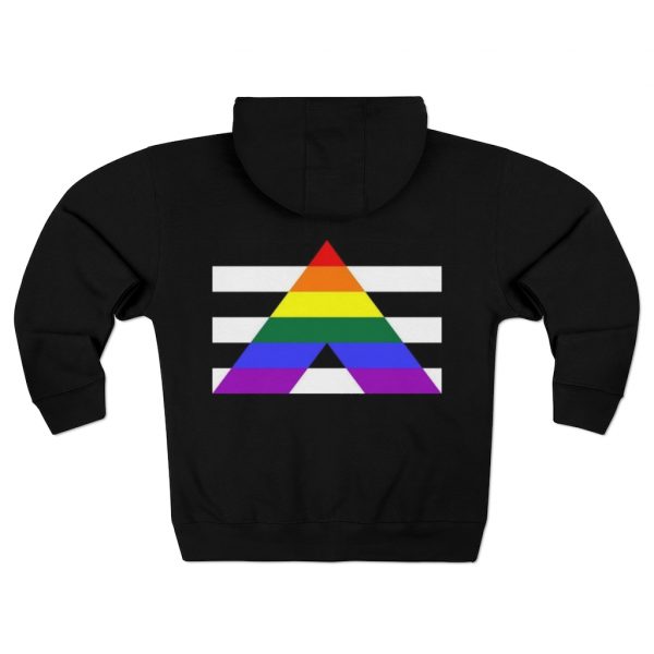 Straight Ally Zip Up Hoodie - Unisex Premium Full Zip Hoodie - Image 4
