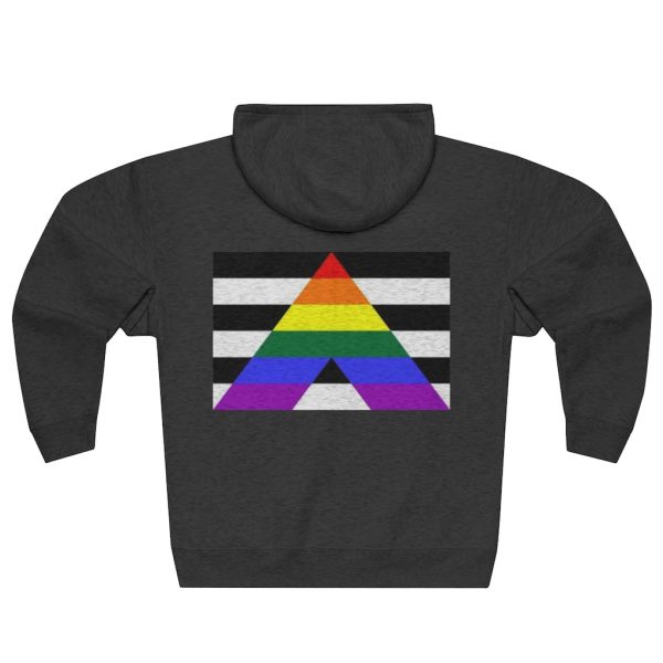 Straight Ally Zip Up Hoodie - Unisex Premium Full Zip Hoodie - Image 3