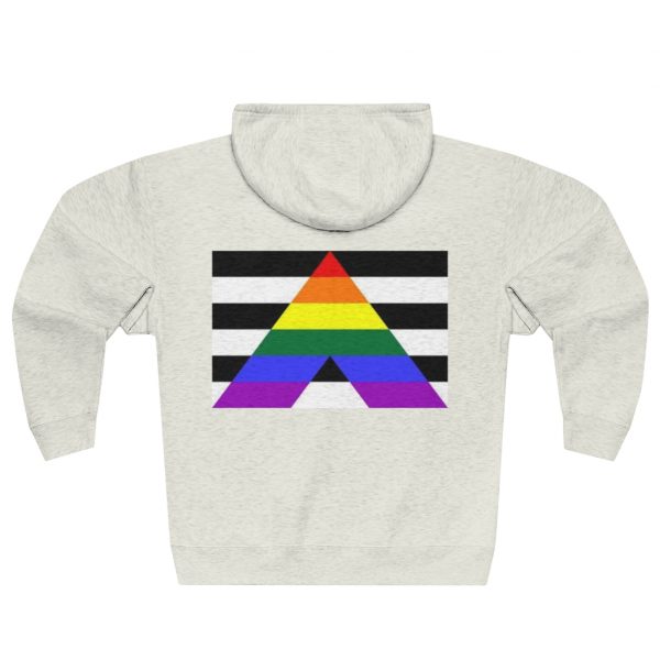 Straight Ally Zip Up Hoodie - Unisex Premium Full Zip Hoodie - Image 5