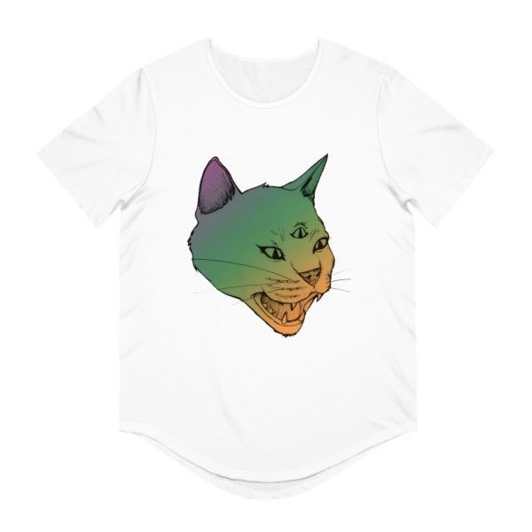 Third Eye Kitty - Men's Jersey Curved Hem Tee - Image 4
