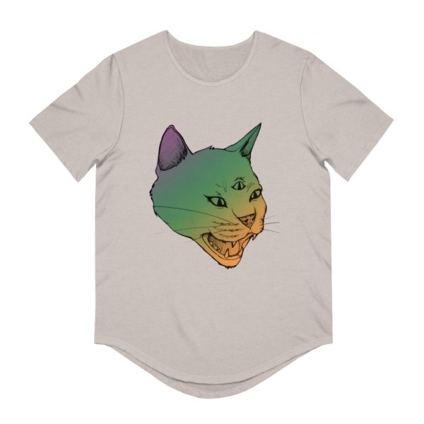 Third Eye Kitty - Men's Jersey Curved Hem Tee - Image 7