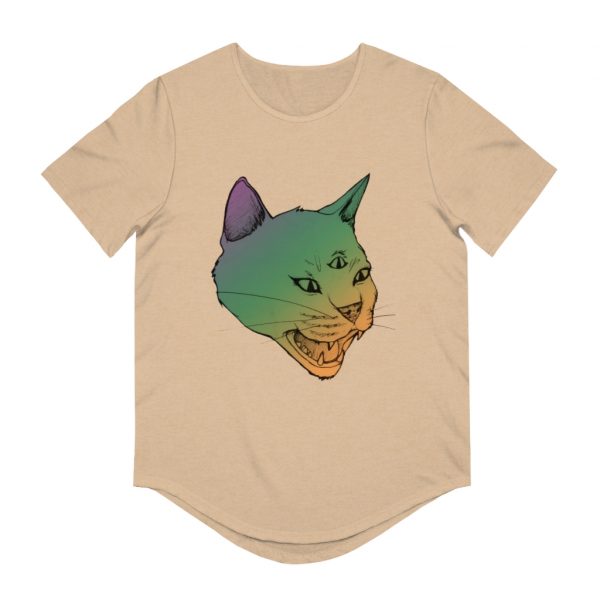 Third Eye Kitty - Men's Jersey Curved Hem Tee - Image 8